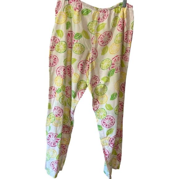 Victoria’s Secret top and pant pajama set with limes citrus fruit print - Picture 12 of 15